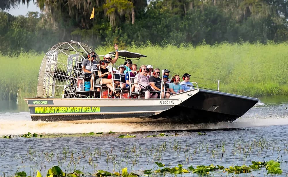 Boggy Creek airboat tour in the headwaters of the Everglades